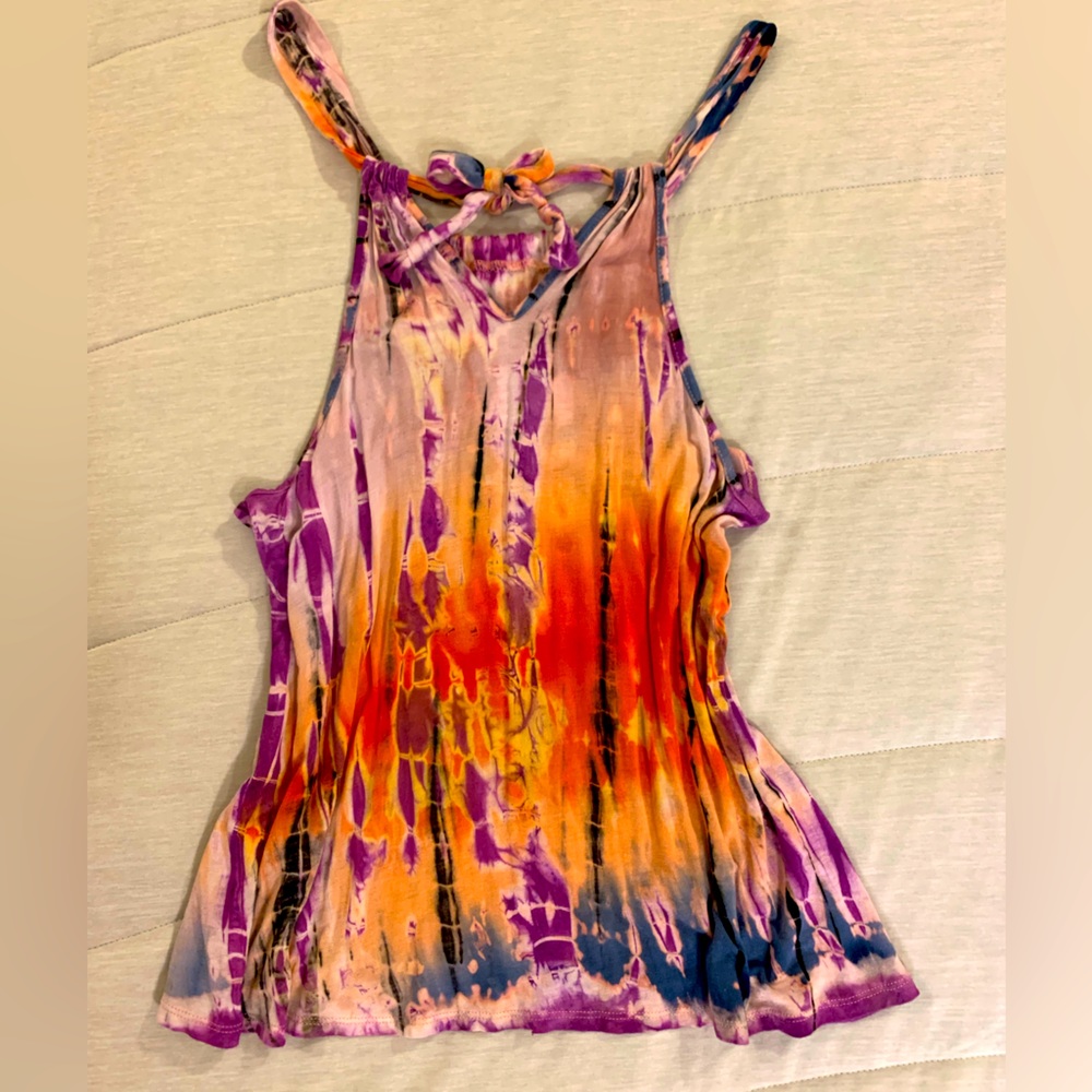 NWOT SUPER soft hand-tie-dyed tank, M/L